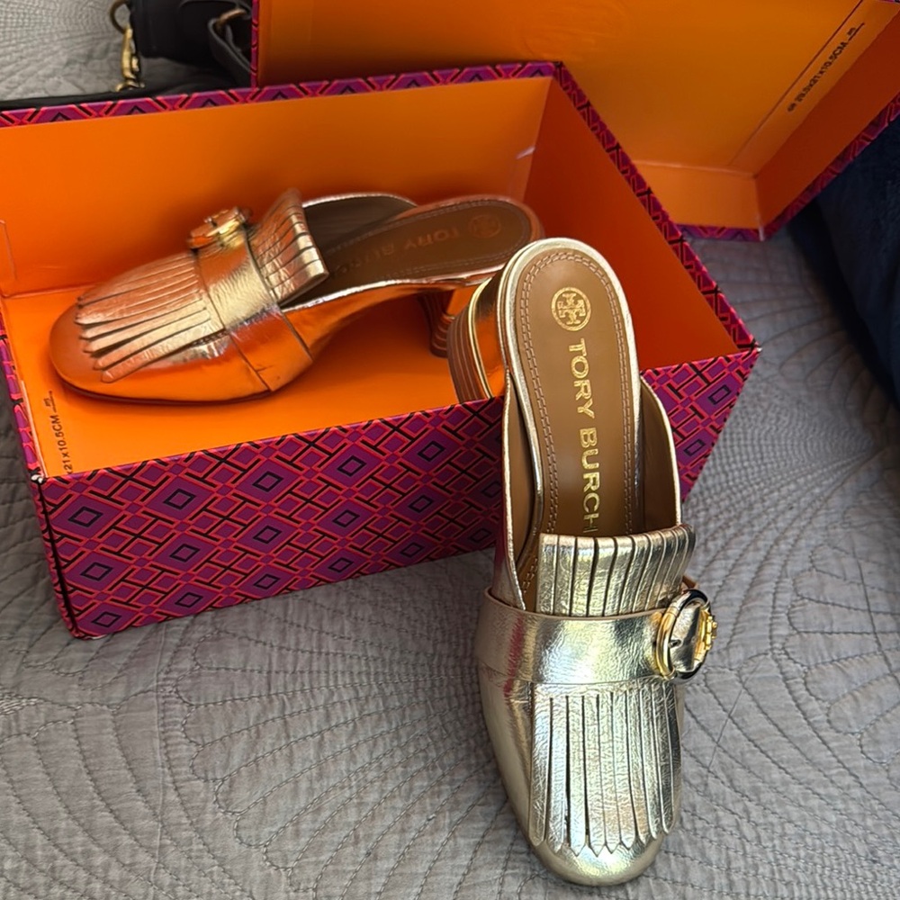 Tory Burch Gold Women's Shoes - Picture 1 of 5